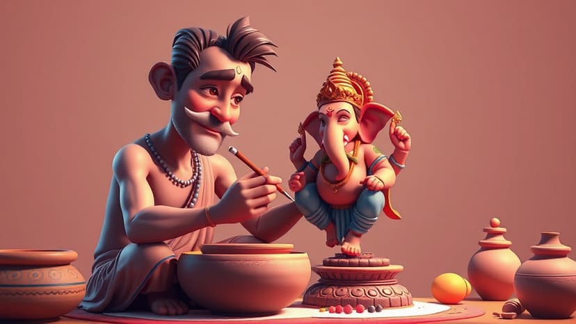 Prayagraj Potters Thrive as Demand for Eco-Friendly Diwali Idols Soars