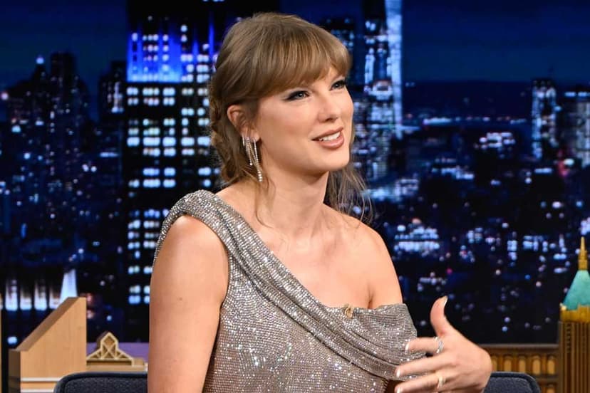 Taylor Swift Shines in $2,146 Crystal Mini Dress and $1,600 Heels