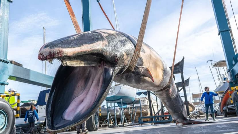 30ft Whale Removal Stuns Tourists in Spain