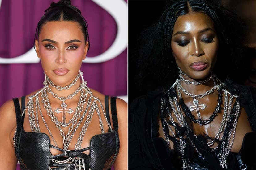 Kardashian Channels Gothic Diva, Pays Homage to Naomi Campbell