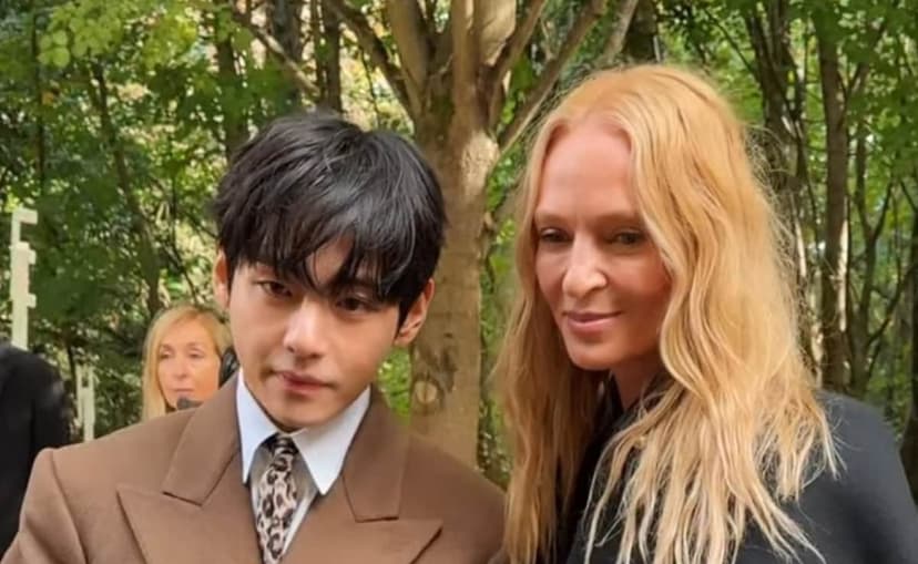 BTS' V Charms Fans with Gentlemanly Act at Paris Fashion Week