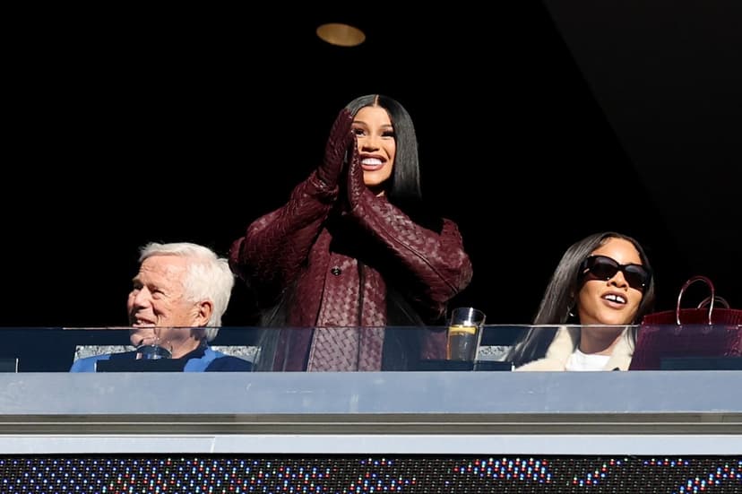 Cardi B Celebrates Pregnancy with New Beau at Patriots Game