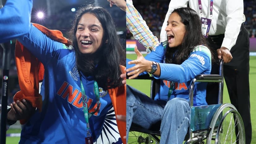 Injured Cricketer Pratika Rawal Celebrates India's World Cup Glory from Wheelchair