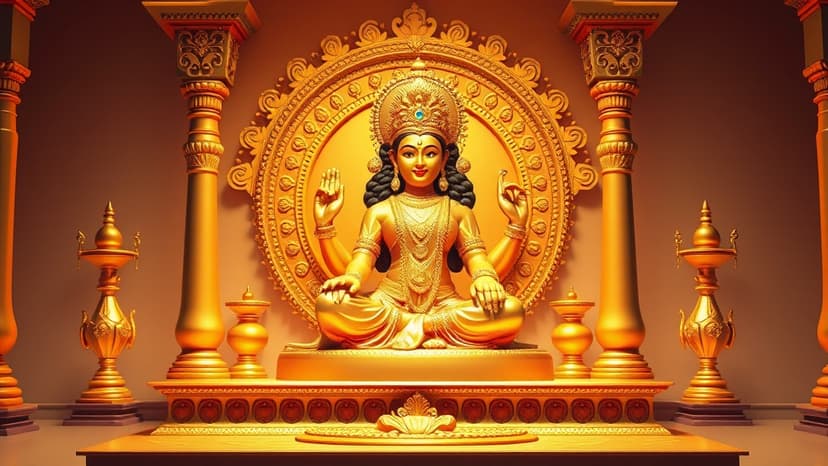 Devotees Eagerly Await Darshan of Goddess Annapurna's Golden Idol