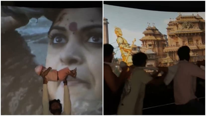 Fans Reenact Iconic 'Baahubali' Scenes in Theaters Nationwide