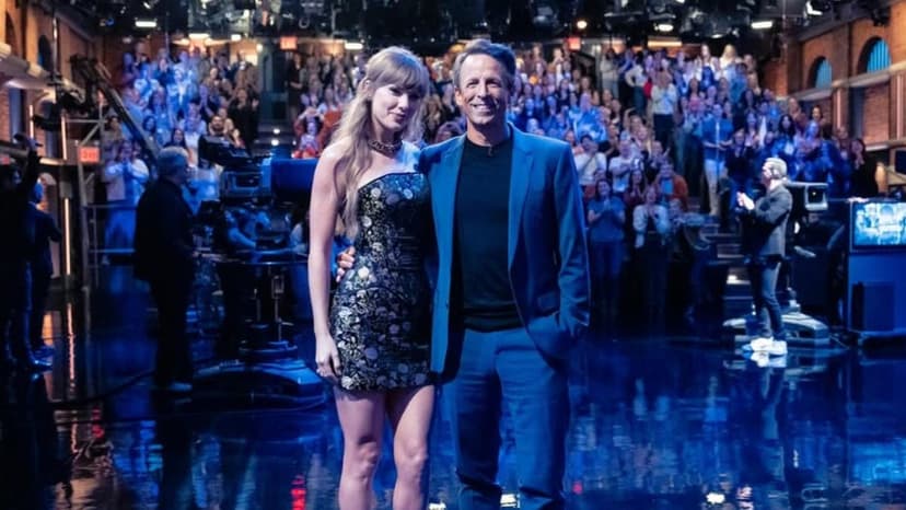Seth Meyers Channels "A Night at the Roxbury" with Outfit for Taylor Swift's Appearance