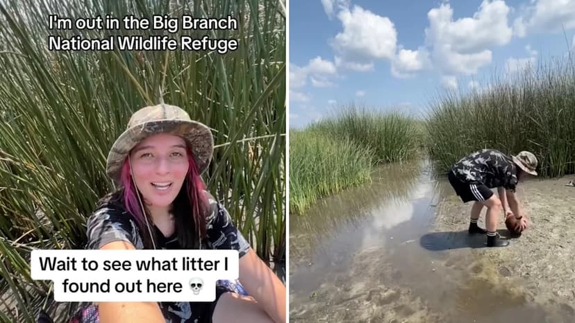 Trash Invades Remote Louisiana Wildlife Refuge, Harming Nature