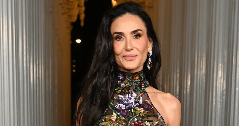 Demi Moore, 62, Stuns in Sheer, Bedazzled Gucci Gown at 2025 LACMA Gala