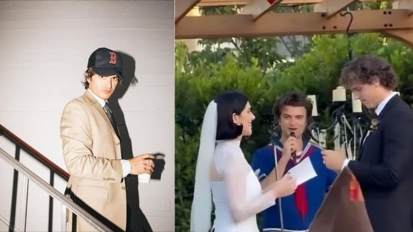 'Stranger Things' Star Officiates Spooky Halloween Wedding in Iconic Scoops Ahoy Uniform