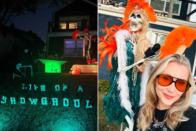 Swiftie's Skeleton-Filled Halloween Display Delights Neighborhood