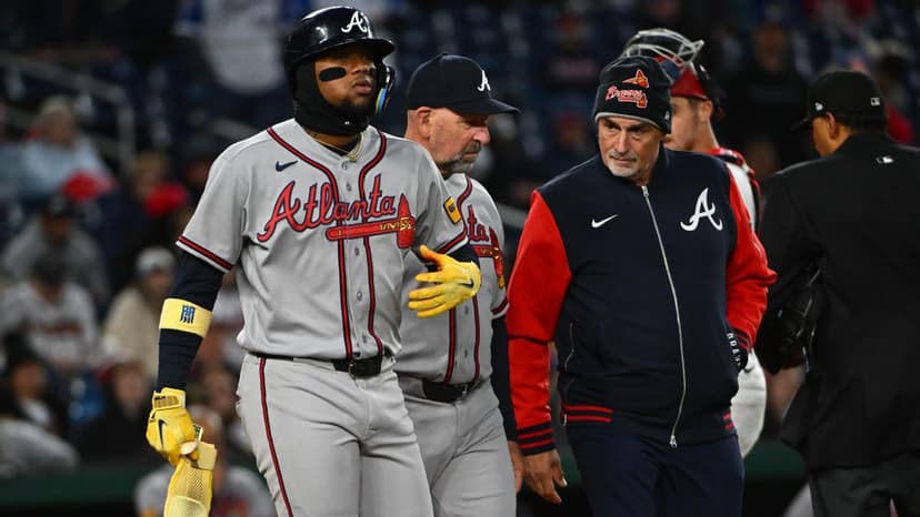 Braves Star Ronald Acuna Jr. Exits After Being Hit