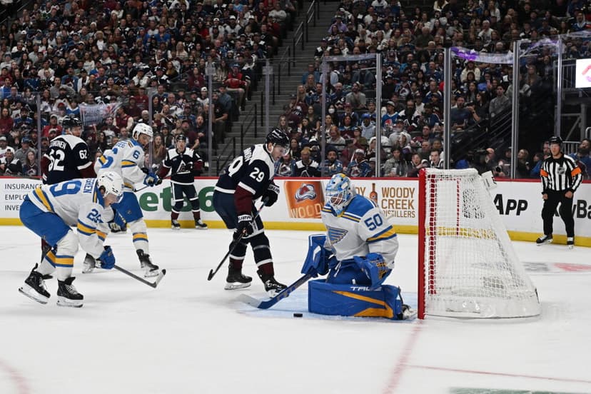 Avalanche Crush Blues 6-1 in Dominant Performance