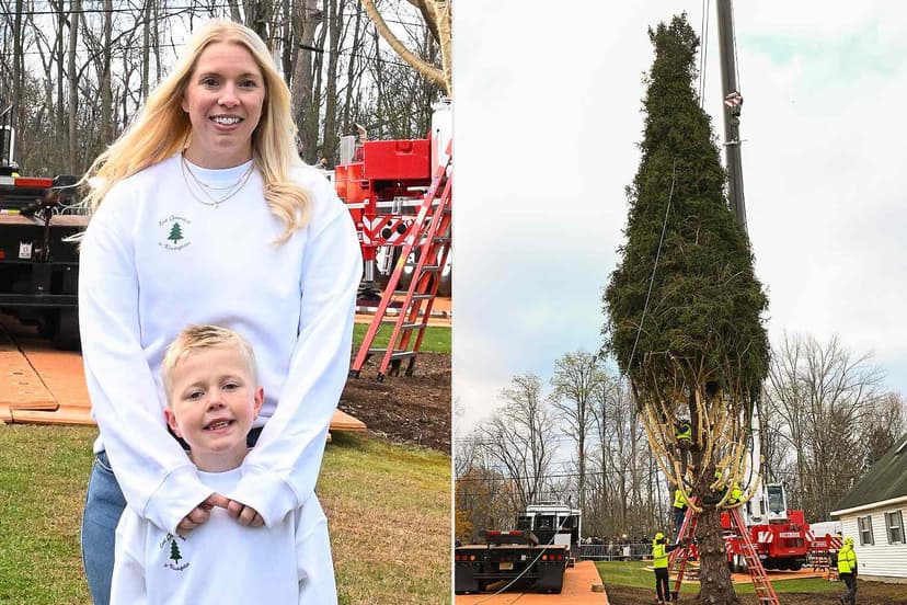Widow Honors Late Husband's Dream, Sends 75-Year-Old Tree to Rockefeller Center
