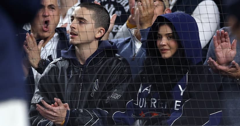 Chalamet and Jenner Cheer on the Yankees at Yankee Stadium
