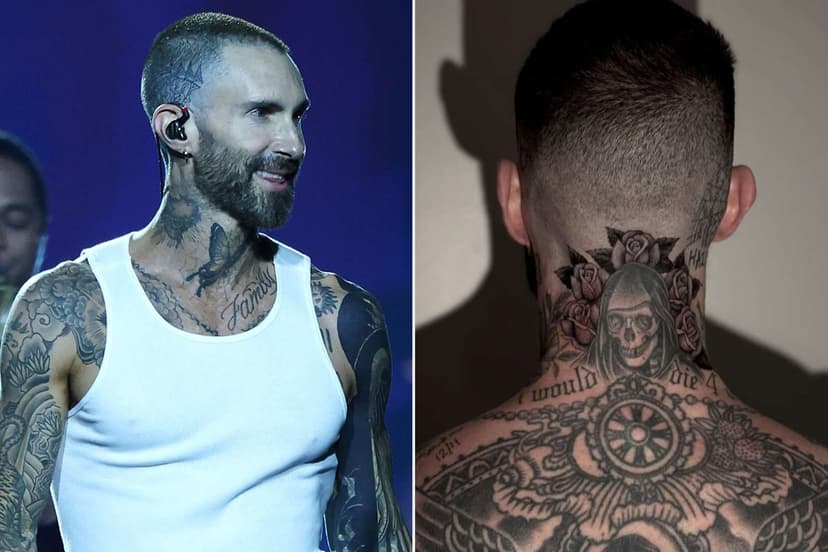 Maroon 5 Frontman Levine Adds Dramatic Neck Tattoo, Hints at Retiring Ink