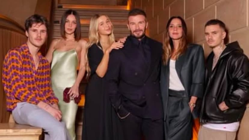 Beckhams unite in Paris amid Brooklyn's hot sauce promo