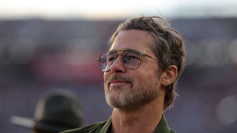 Brad Pitt's Family Day at the Races