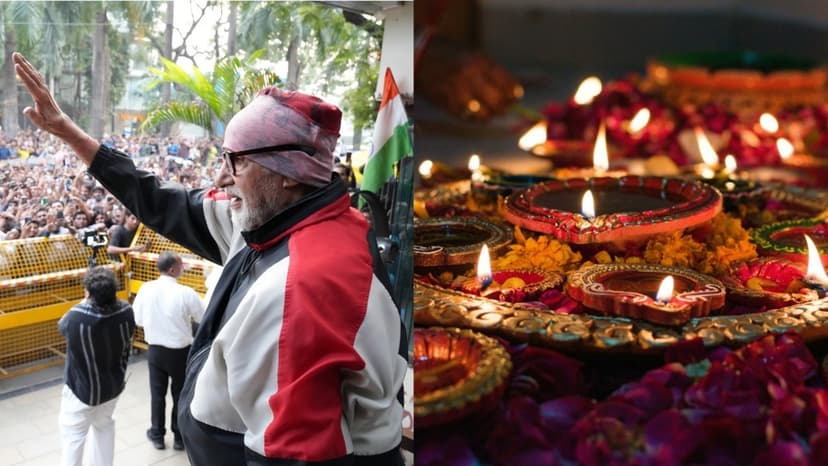 Bollywood Icon Amitabh Bachchan Celebrates Diwali with Fans