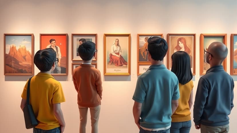 Diverse Artists Showcase Unique Artworks at Kala Yatra Exhibition