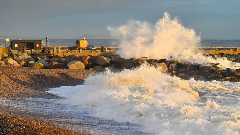 Powerful Winds and Heavy Rain Batter Southern England