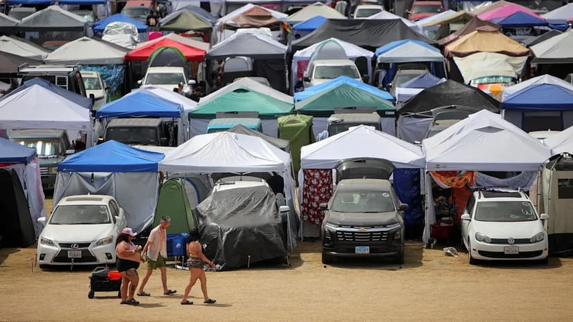 Coachella Campers Swap Tents for Palaces