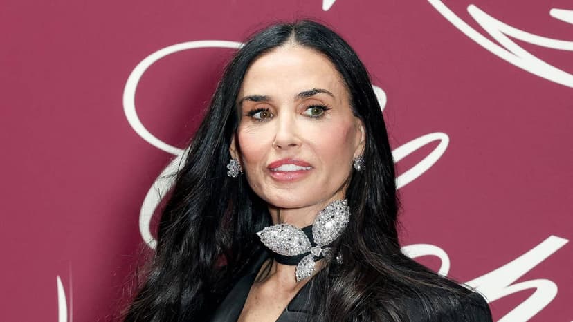 Demi Moore channels bridal chic in Paris