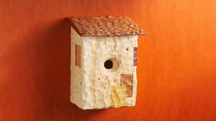 Designer birdhouses offer birds a stylish home