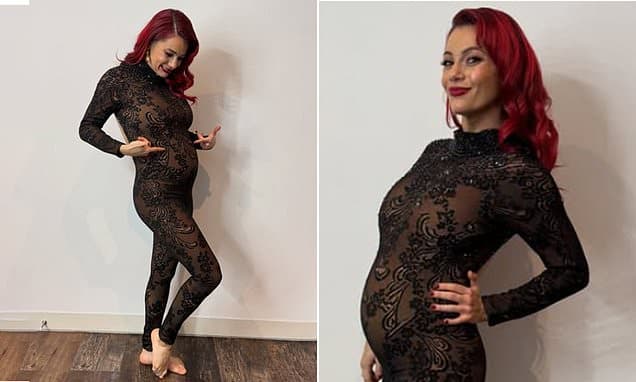 Dianne Buswell Flaunts Growing Baby Bump in Catsuit