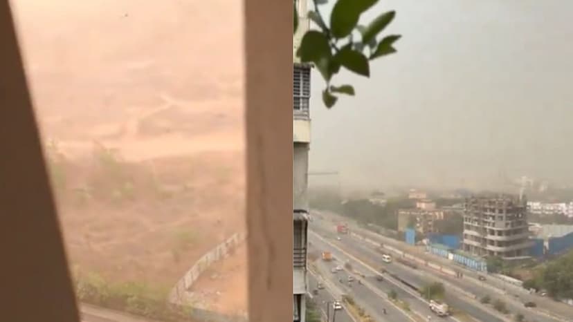 Thane-Navi Mumbai Rocked by Fierce Dust Storm, Then Rain!