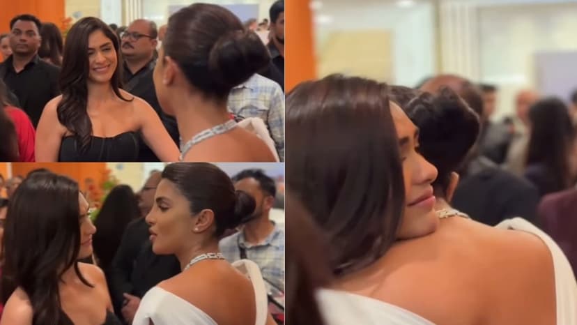 Priyanka Chopra's Warm Hug Brings Mrunal Thakur to Tears at Mumbai Event