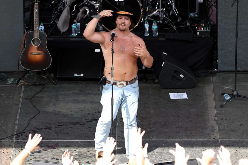 Country Singer's Shirtless Stumble Steals the Show in Canada