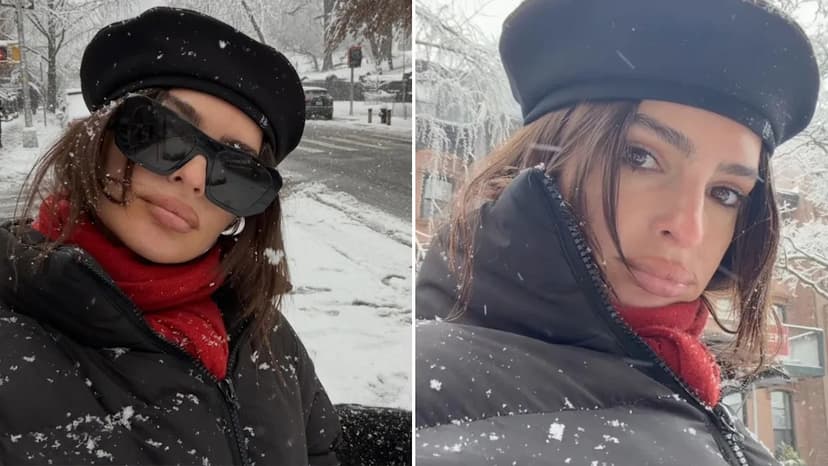 Emily Ratajkowski's Snowy City Chic
