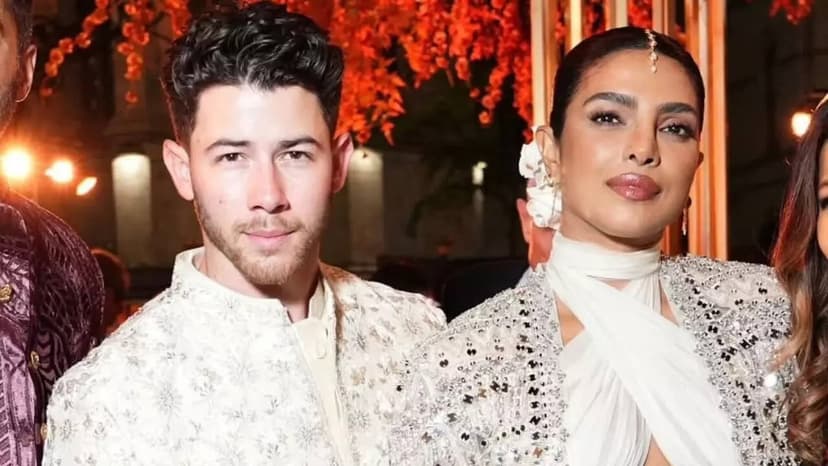 Priyanka Chopra and Nick Jonas Dazzle in Coordinated Ivory Looks for Pre-Diwali Bash