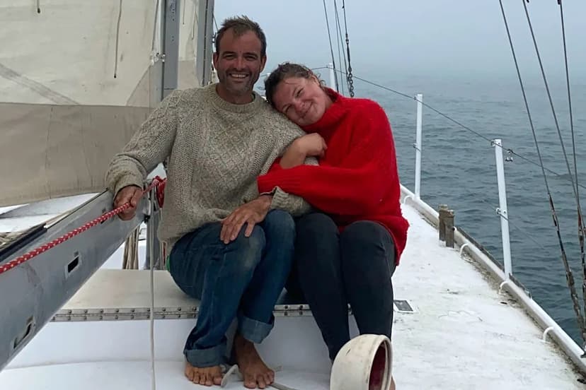 Family's Boat Trapped in Thick Ice