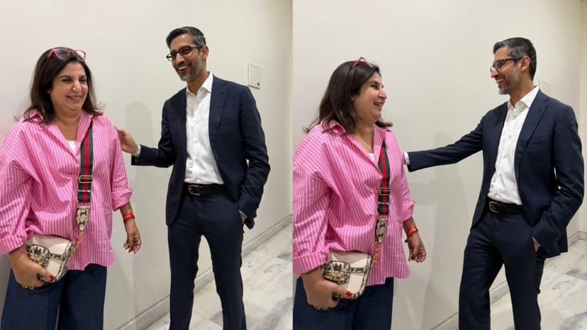Farah Khan's "Google Giggle" Moment with Sundar Pichai