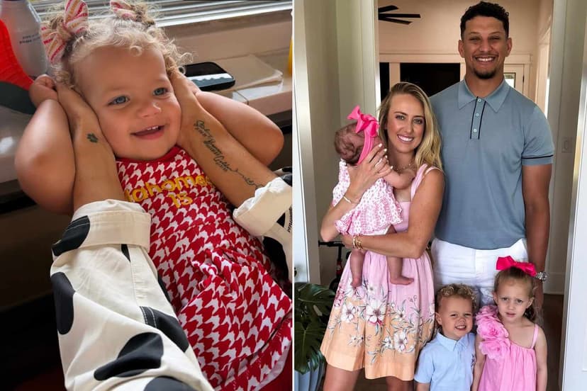 Mahomes' Daughter Golden Cheers Chiefs in Red & Gold