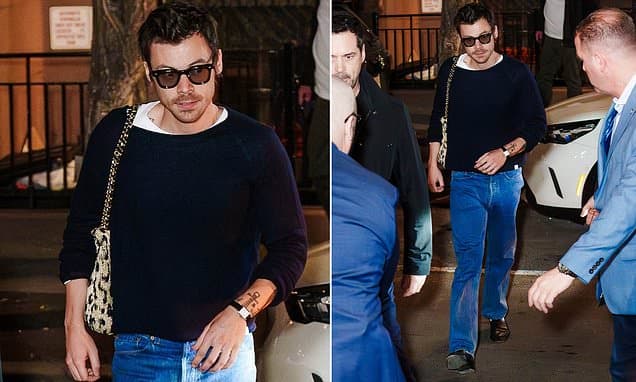 Harry Styles' Leopard Bag Steals SNL Dinner Show