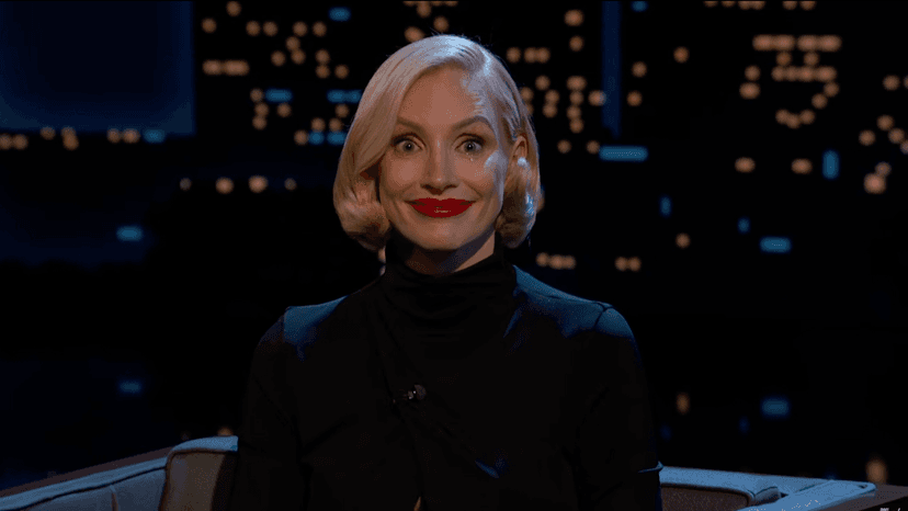 Chastain Cries on Command, Stuns Kimmel Audience
