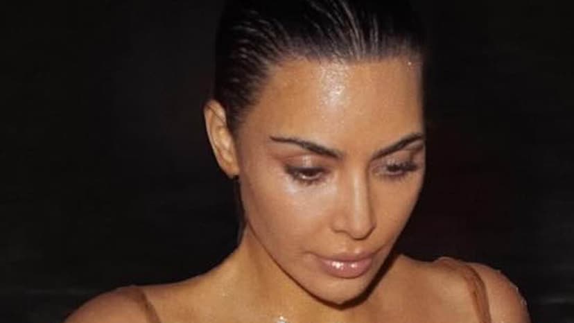 Kim Kardashian Dares Ocean for McQueen Gown Shoot