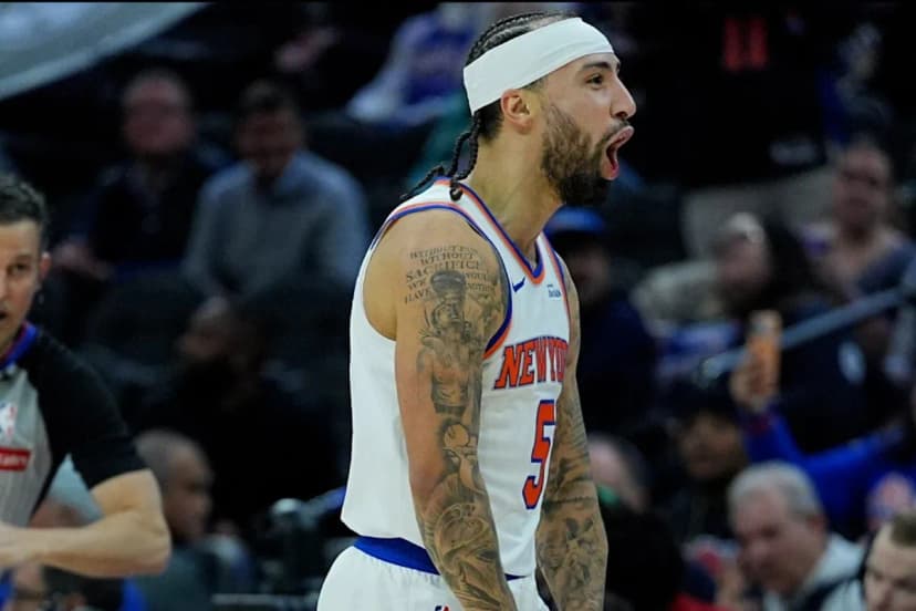 Alvarado Explodes for 26, Knicks Dominate 76ers