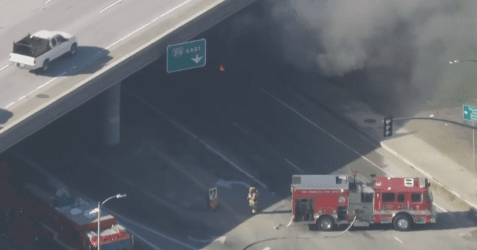 Electric Bus Fire Erupts in Sunland