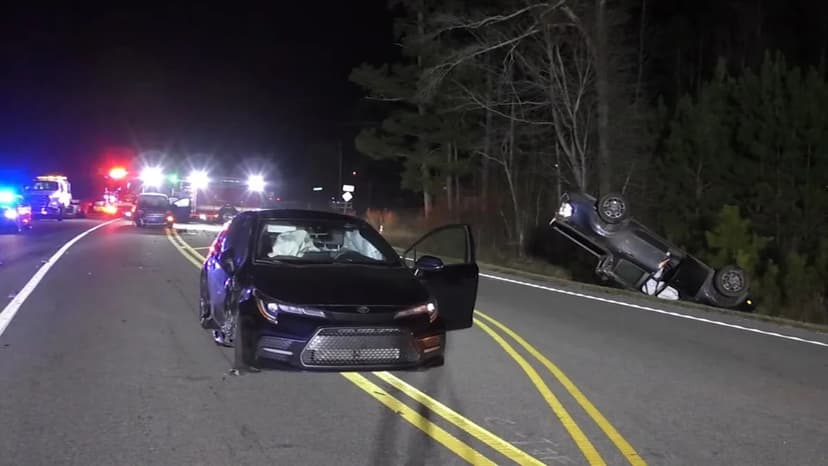 Six Injured in NC Highway 210 Multi-Vehicle Crash