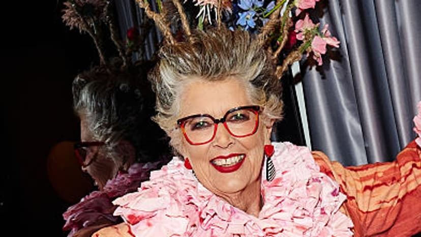 Prue Leith Stuns in Holly Dress at 86