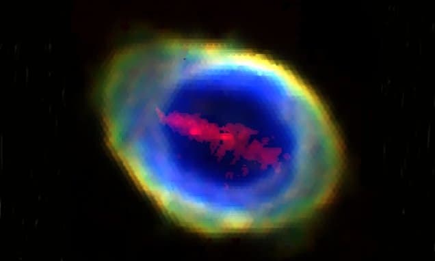 Ring Nebula's Iron Bar: A Glimpse of Earth's Cosmic Demise?