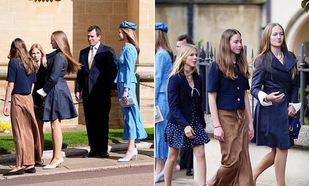 Royal Blended Family Debuts at Easter Service