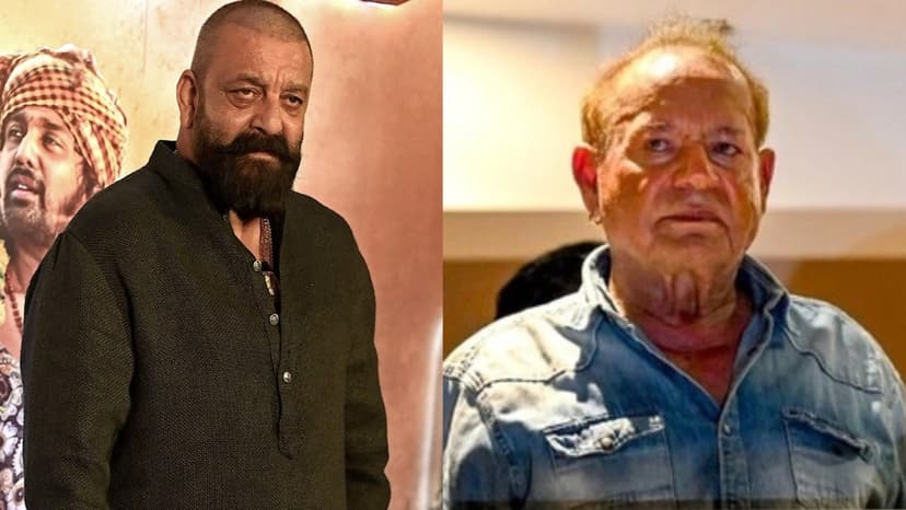 Sanjay Dutt visits ailing Salim Khan in hospital