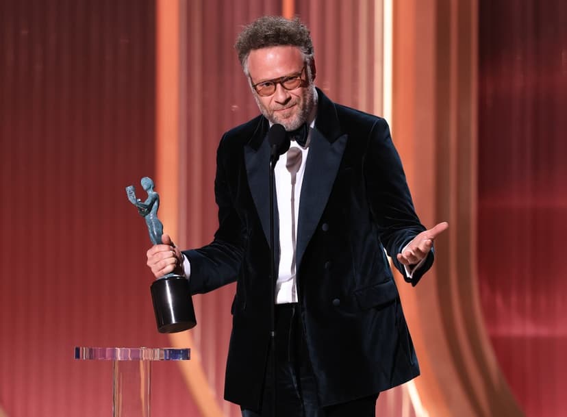 Seth Rogen Roasts WGA at SAG Awards
