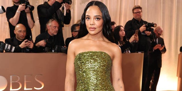 Tessa Thompson Shines in Green Sequins at Golden Globes