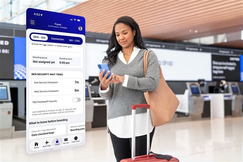 United App Gets TSA Wait Times