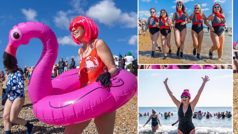 Women Brave Icy Waters for Empowerment Dip